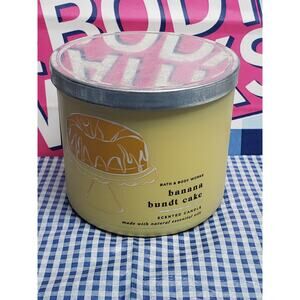 BBW Banana Bundt Cake Large 3 Wick Candle Bakery Home Fragrance Decor